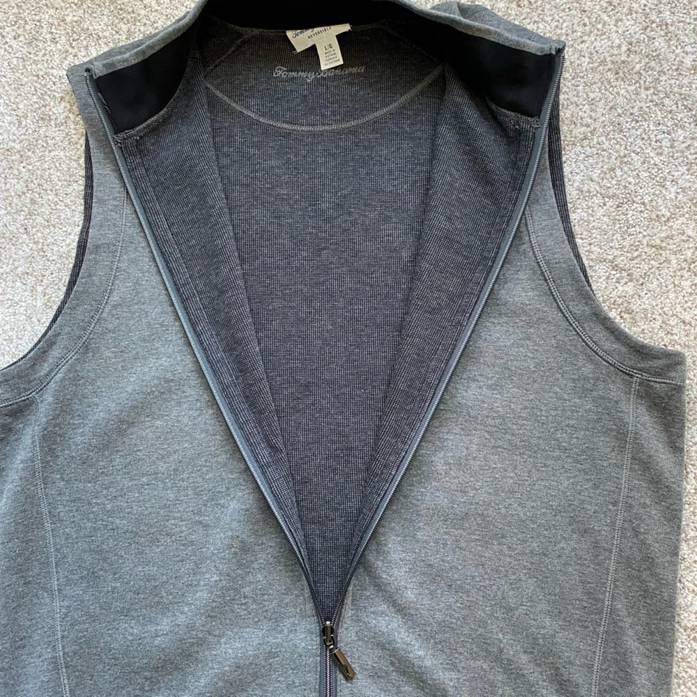 Men’s Tommy Bahama Reversible Gray Zip Vest